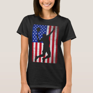 Usa amerikanische Flagge Tennis für Männer Frauen T-Shirt