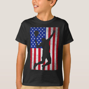Usa amerikanische Flagge Tennis für Männer Frauen T-Shirt