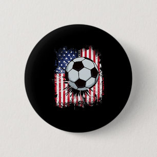Usa Amerikanische Flagge Vintage Fußball 4. Juli P Button