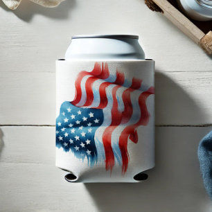 USA - Amerikanische Flaggen und Streifen Dosenkühler