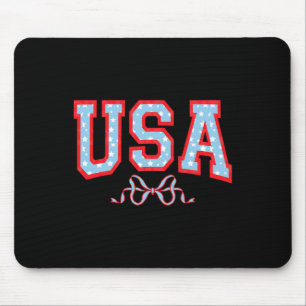 Usa Amerikanisches Mädchen Patriotisch 4. Juli Fra Mousepad