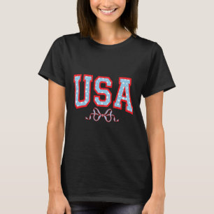 Usa Amerikanisches Mädchen Patriotisch 4. Juli Fra T-Shirt