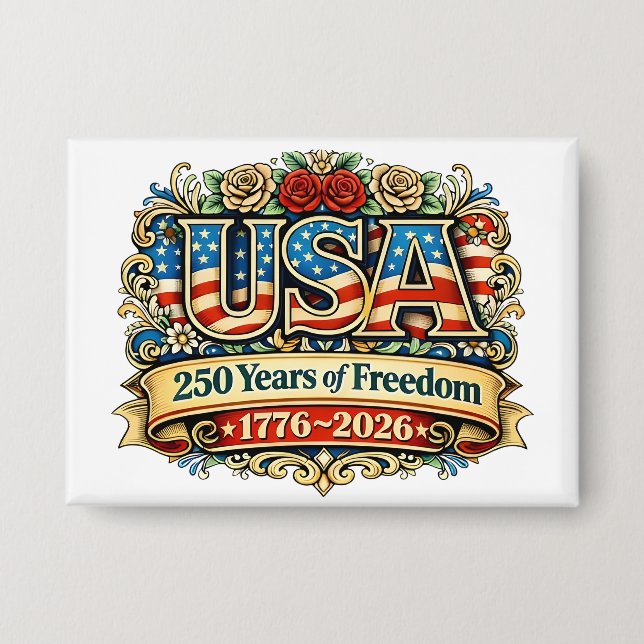 USA Amerikas 250. Jubiläumsbutton Button (Vorderseite)