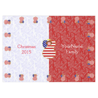 USA - Angel-Flagge für Rot und Weiß Personalisiert Tischdecke