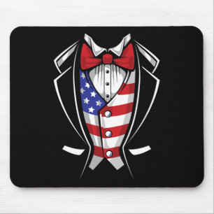 Usa Anzug Smoking patriotisch 4. Juli Flagge Ameri Mousepad