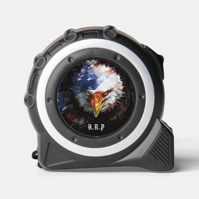 *~* USA AP27 American Flag Bald Eagle - Patriotic Maßband (Vorderseite)