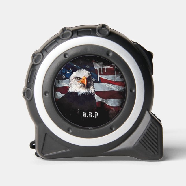 *~* USA AP27 American Flag Bald Eagle Patriotic Maßband (Vorderseite)