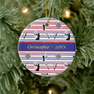 USA Archery Silhouette Muster Keramik Ornament
