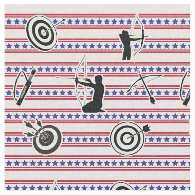 USA Archery Silhouette Pattern Stoff (Nahaufnahme)