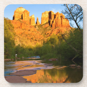USA, Arizona. Cathedral Rock bei Sonnenuntergang Getränkeuntersetzer