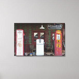 USA, Arizona. Chloride Ghost Town, alte Tankstelle Leinwanddruck