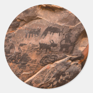 USA, Arizona, Coconino National Forest, Palatki Runder Aufkleber