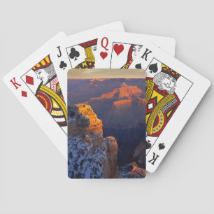 USA, Arizona, Grand Canyon National Park, Winter Spielkarten