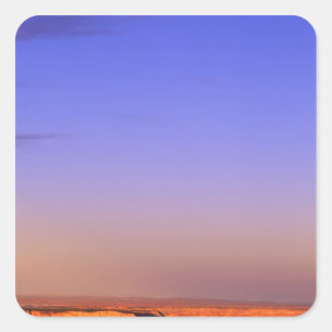 USA, Arizona, Grand Canyon NP. Mond im Himmel Quadratischer Aufkleber