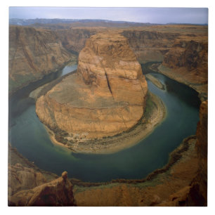 USA, Arizona. Horseshoe-Bend zeigt Erosion durch Fliese
