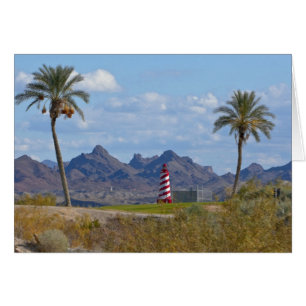USA, Arizona, Lake Havasu City. Leuchtturm daneben
