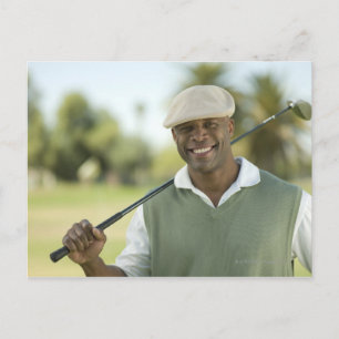 USA, Arizona, Scottsdale, Lächeler auf Golf Postkarte