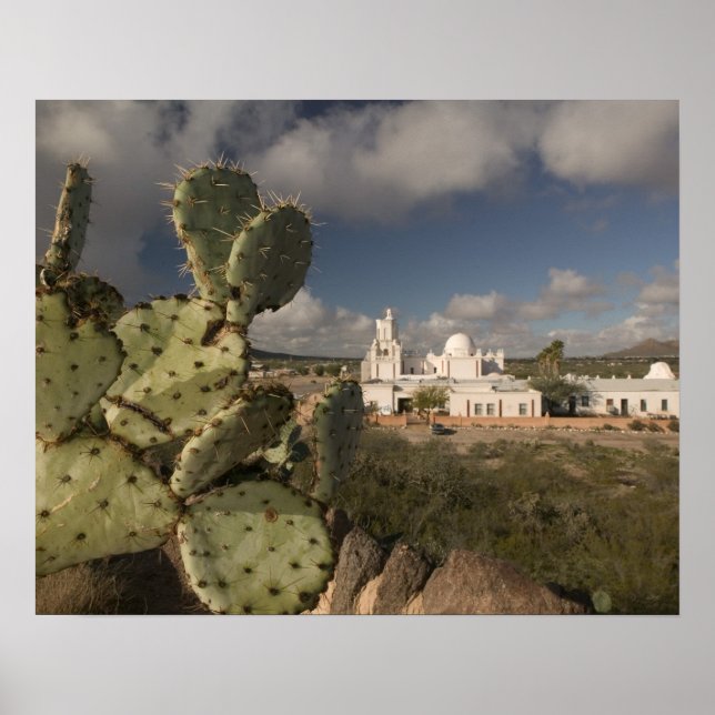 USA, Arizona, Tucson: Mission San Xavier del Bac 2 Poster (Vorne)
