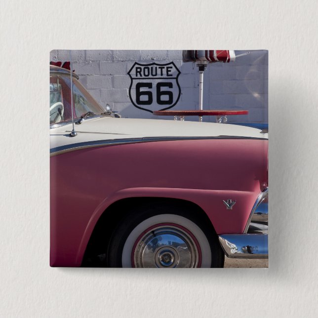 USA, Arizona, Williams. Funktelegrafie. 66 Stadt, Button (Vorderseite)