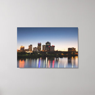 USA, Arkansas, Little Rock, Stadt-Skyline Leinwanddruck