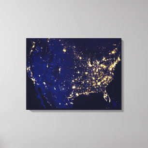USA aus dem Weltraum Leinwanddruck
