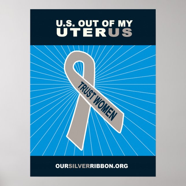 USA aus meinem Uterus Poster (Vorne)