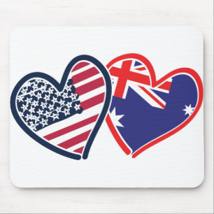 USA Australien Liebe Mousepad