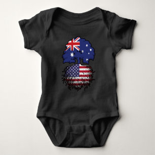 USA - Australisches Treots-Flag Baby Strampler