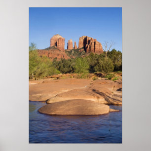 USA, AZ, Cathedral Rocks am Red Rock Crossing Poster