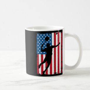 Usa Badminton Flag Vintage Sportflagge Kaffeetasse