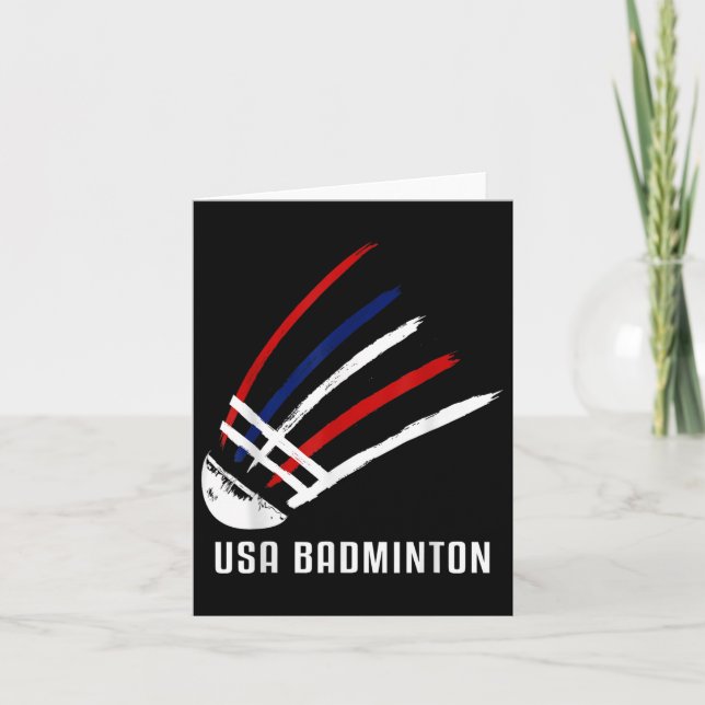 Usa Badminton Shuttle Red White Blue Karte (Vorderseite)