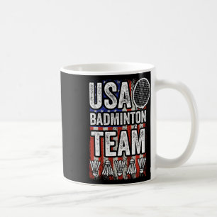 Usa Badminton Team American Flag Funny Badminton F Kaffeetasse