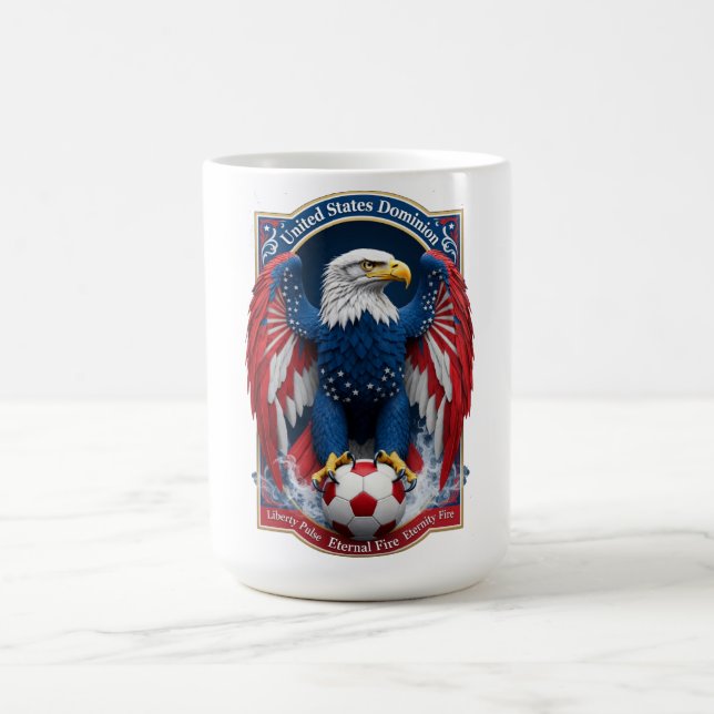 USA Bald Eagle Emblem American Flag Soccer Gift Kaffeetasse (Mittel)