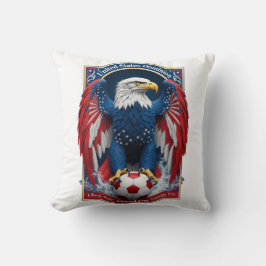 USA Bald Eagle Emblem American Flag Soccer Gift Kissen