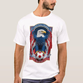 USA Bald Eagle Emblem American Flag Soccer Gift T-Shirt