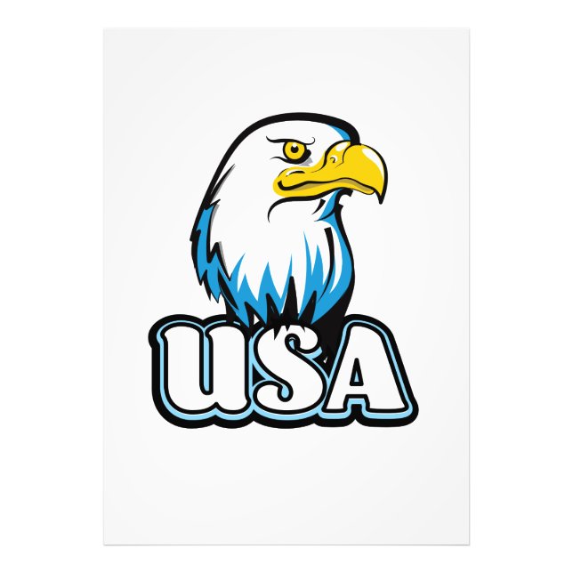 USA Bald Eagle (limitierte Blue Edition) Fotodruck (Vorne)