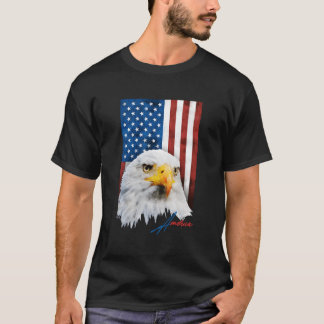 Usa Bald Eagle Patriotic American Flag 4. Juli T-Shirt