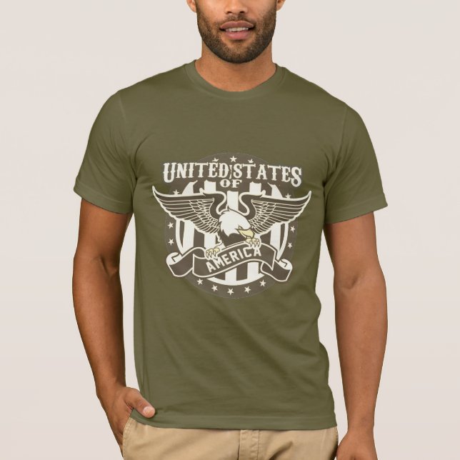 USA Bald Eagle Patriotic T-Shirt (Vorderseite)