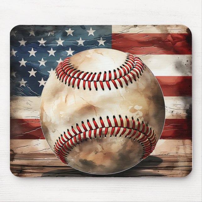 USA Baseball Mouse Pad Mousepad (Vorne)