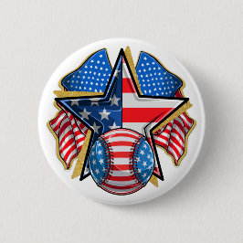 USA Baseball Softball Button