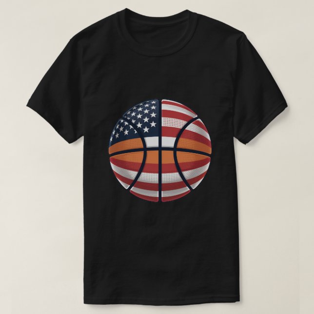USA Basketball Shirt American Flag Basketball Tee  (Design vorne)