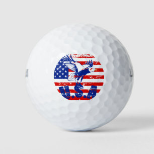 usa bedrängter Weißkopfseeadler Golfball