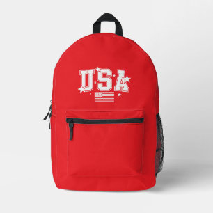 USA BEDRUCKTER RUCKSACK