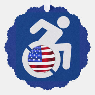 USA behindert Ornament Karte