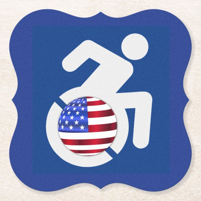 USA behindert Untersetzer (Vorderseite)