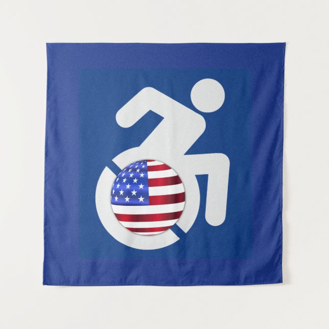 USA behindert Wandteppich (Vorderseite)