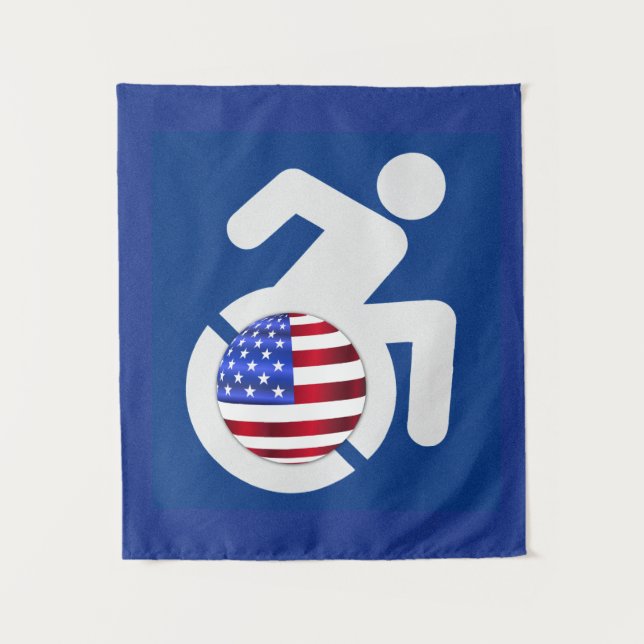 USA behindert Wandteppich (Vorderseite)