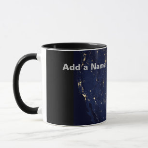 USA bei Nacht, NASA-Image Tasse