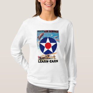 USA - Beitreten dem Luftdienst Lernen-Verdienen T-Shirt