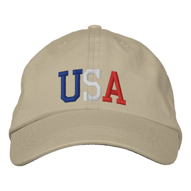USA bestickt Bestickte Baseballkappe (Vorderseite)